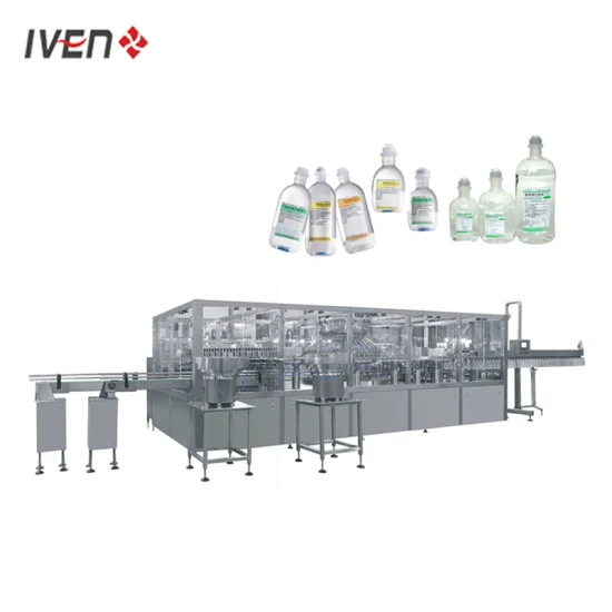 Linea di produzione automatica di bottiglie di plastica per liquidi IV, riempimento e sigillatura di bottiglie in PP